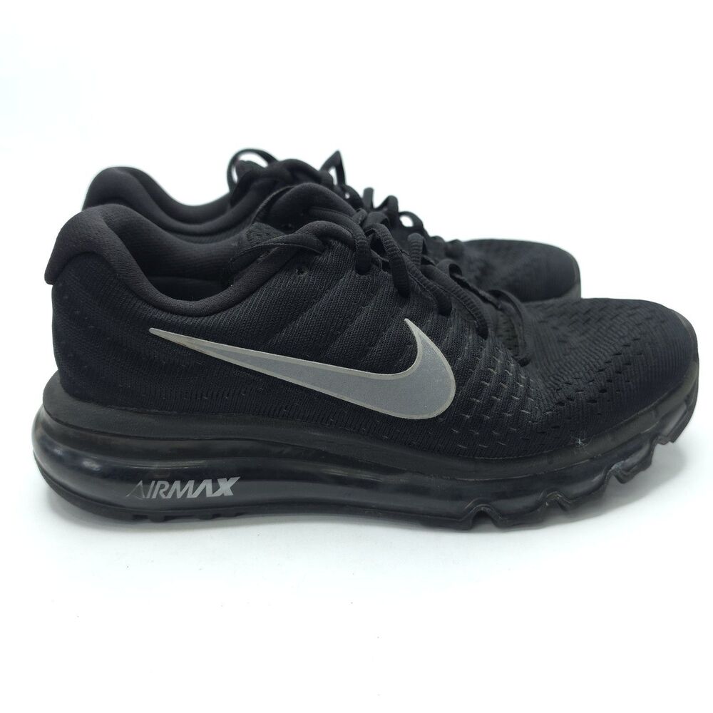 Nike Air Max 2017 Black Silver Running Shoes 849560-001 Womens Size 7